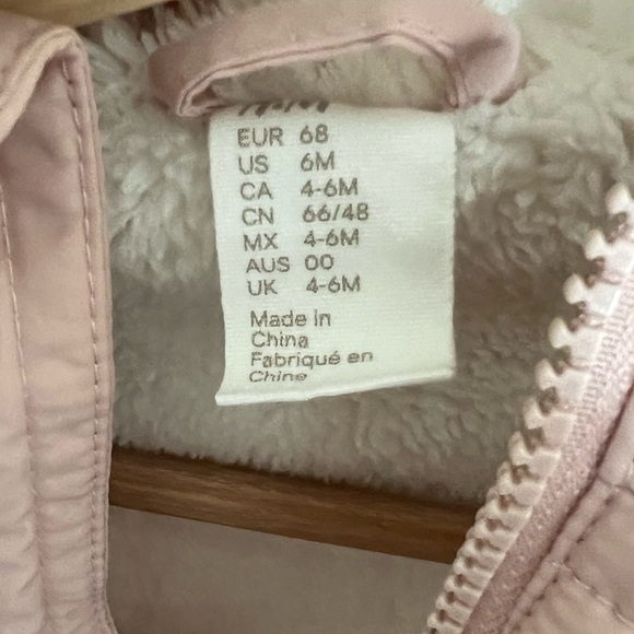 H&M Pink Super Thick and Cozy Baby Snowsuit - Picture 2 of 4